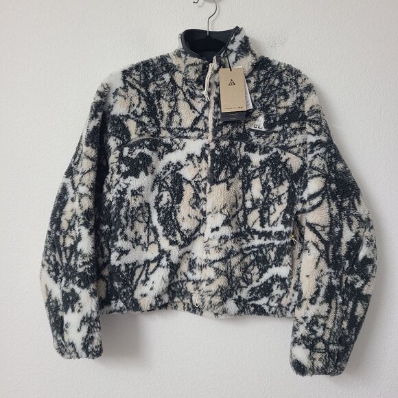 Nike Womens ACG Canwell Glacier Fleece Jacket FV7339-104 Size L Light Orewood - Picture 1 of 4